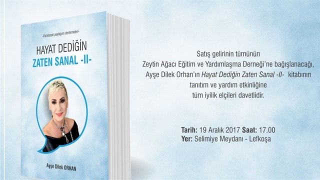 Ayşe Dilek Orhan’ın yeni kitabının tanıtım ve yardım etkinliği yarın…
