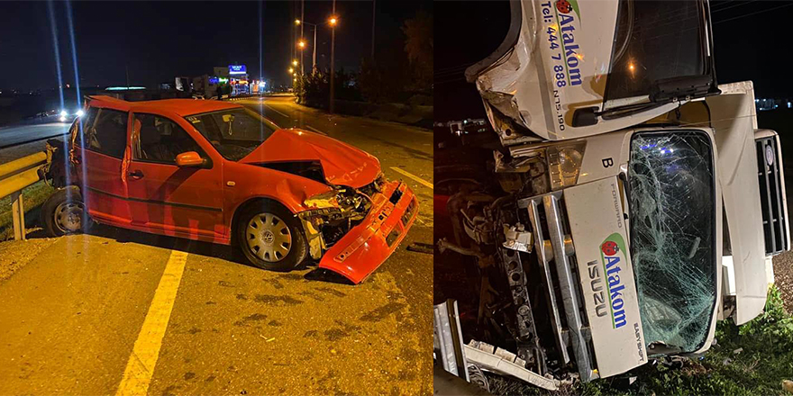 Alkollü araç sürücüsünün yol açtığı kaza yürekleri ağza getirdi
