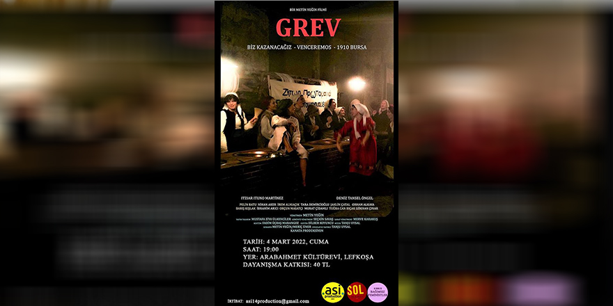 "Grev" filmi  Arabahmet Kültürevi’nde gösterilecek