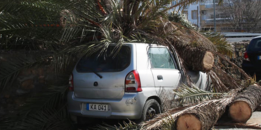 Şiddetli rüzgar yıktı geçti!