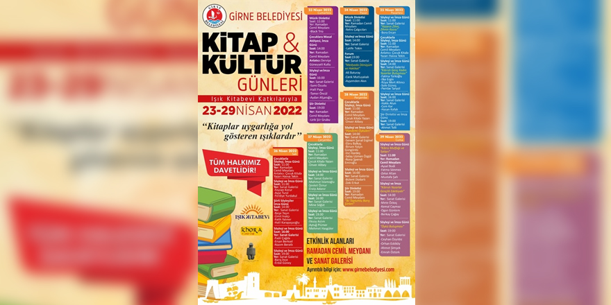 “Girne Belediyesi Kitap ve Kültür Günleri” başlıyor