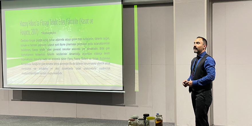 Girne Üniversitesi’nde düzenlenen seminerde Kuzey Kıbrıs’ın yaban hayatı ele alındı