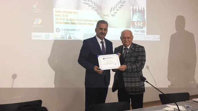 Çaluda “Güncel Gelişmeler Işığında Kıbrıs” başlıklı konferansta konuştu