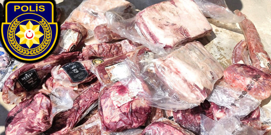 93 kilo kaçak et geçirildi