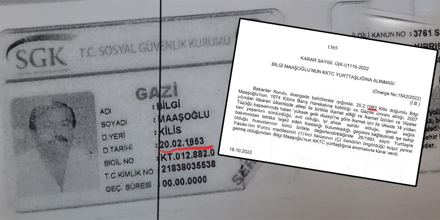 “Doğum yılı yanlış yazıldı”