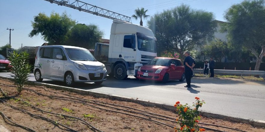 Trafik kazası, ucuz atlatıldı