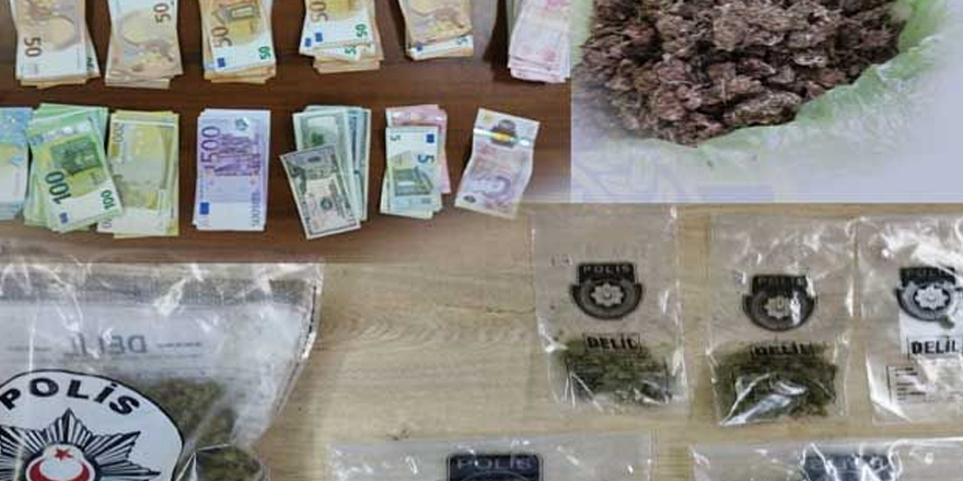 1 kilonun üzerinde uyuşturucu ele geçirildi