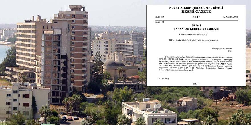 Kapalı Maraş’a 7 milyon 400 bin TL