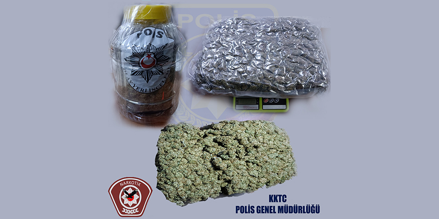 1 kilo 104 gram uyuşturucu ile yakalandı