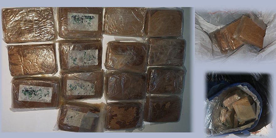 1 kilo 800 gram uyuşturucu ele geçirildi