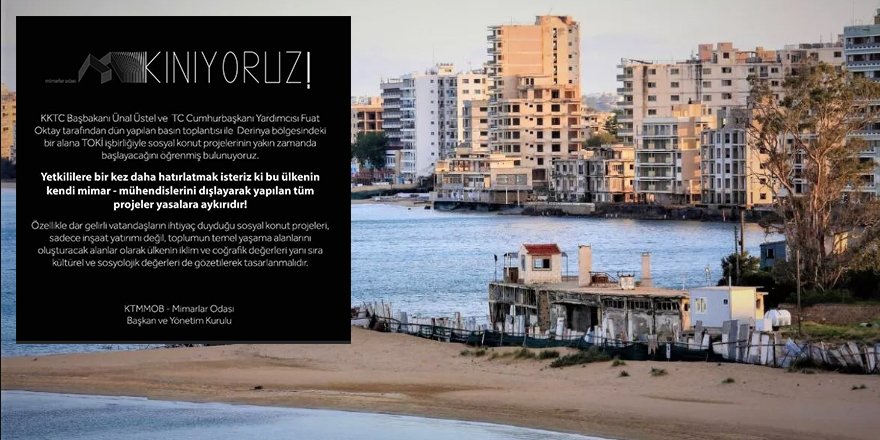 “Ülkenin kendi mimar–mühendislerini dışlayarak yapılan tüm projeler yasalara aykırıdır”