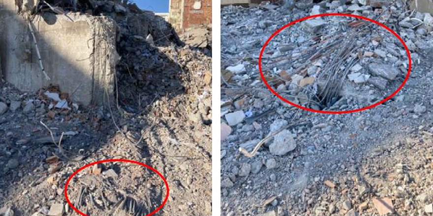 Beton kalitesinin bariz düşük olduğu ortaya çıktı