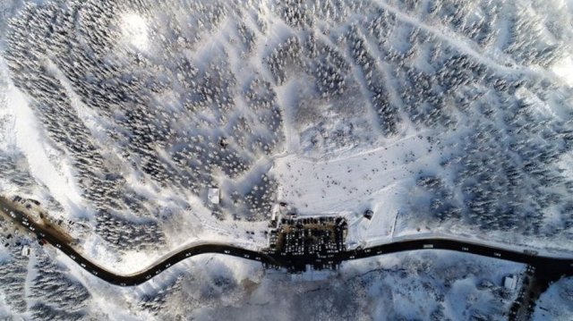 Kartepe'nin eşsiz doğası havadan görüntülendi