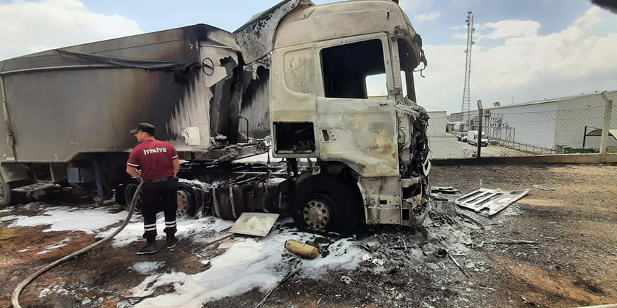 Elektrik akımına kapılan kamyon şoförü hastaneye kaldırıldı