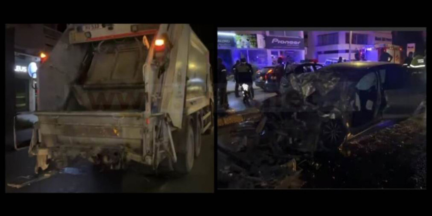 Çöp kamyonuna arkadan çarptı, hayatını kaybetti