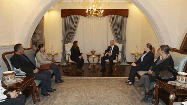 Akıncı, Pir Sultan Abdal Kültür Derneği heyetini kabul etti