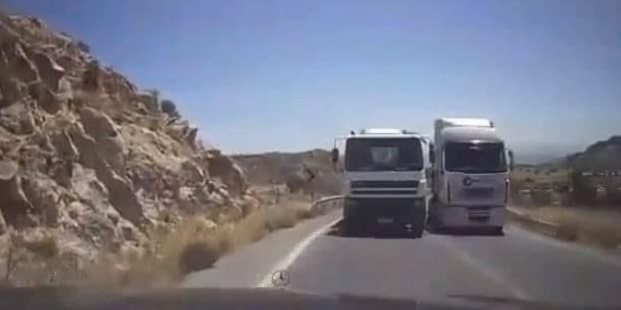 Tehlike saçan kamyon sürücüsünün ehliyeti iptal edildi