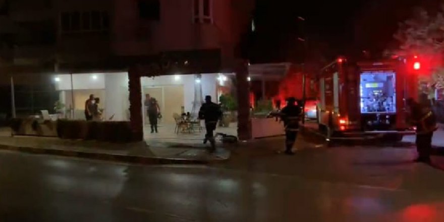 Dereboyu'nda faaliyet gösteren bir kafede yangın