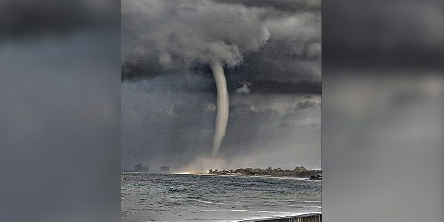 Gemikonağı'nda korkutan hortum...