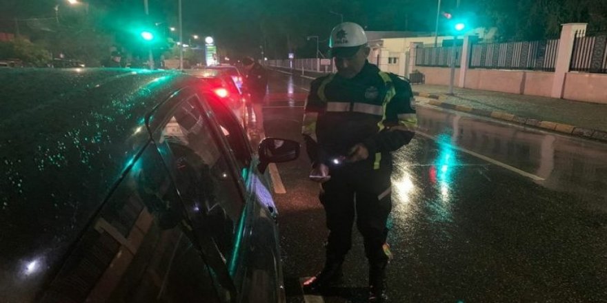 59 araç trafikten men edildi