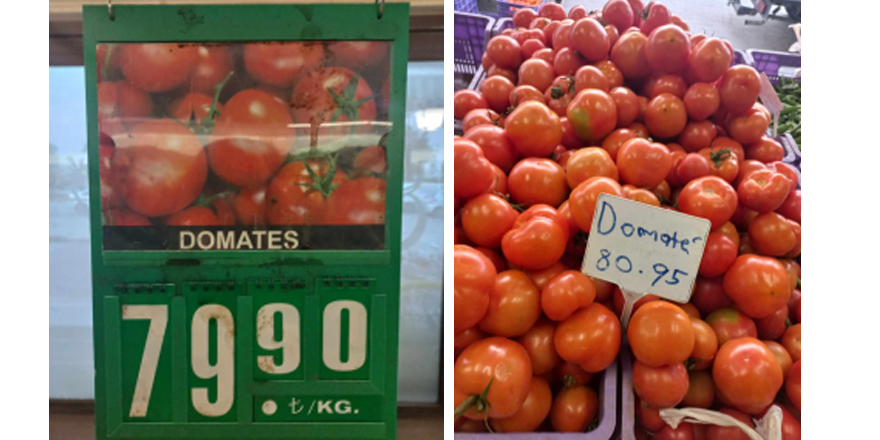 Domates 80 TL!