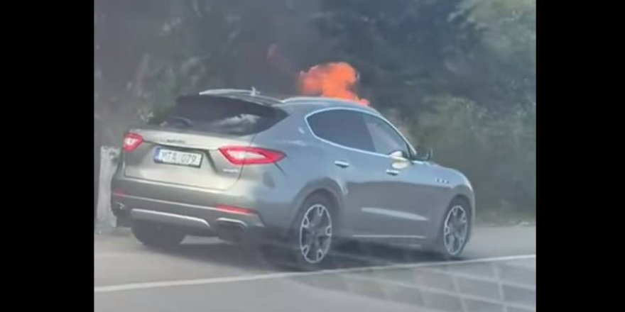 Seyir halindeki araçta yangın!