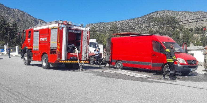 Boğazköy’de karavanda yangın!