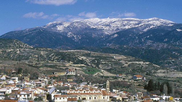 Trodos Dağları’nda “beyaz yılbaşı”