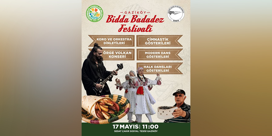 Gaziköy Bidda Badadez Festivali, 17 Mayıs’ta yapılıyor