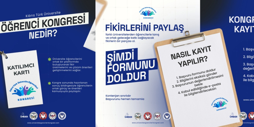 Kıbrıs Türk Üniversite Öğrencileri Kongresi için kayıtlar sürüyor