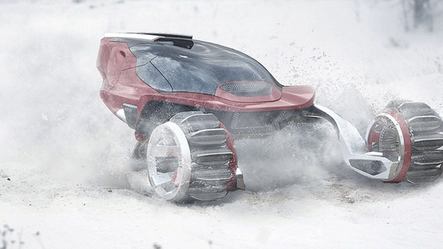 Uzay gemisi değil… Kar motosikleti!