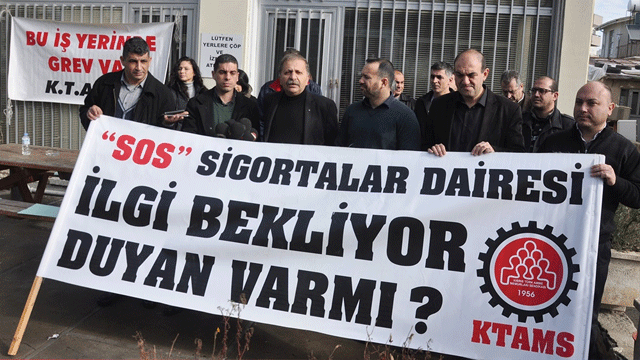 KTAMS, Sosyal Sigorta Lefkoşa Bölge Amirliğinde grev başlattı