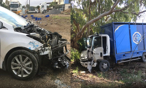 Haspolat sanayi yolunda kaza