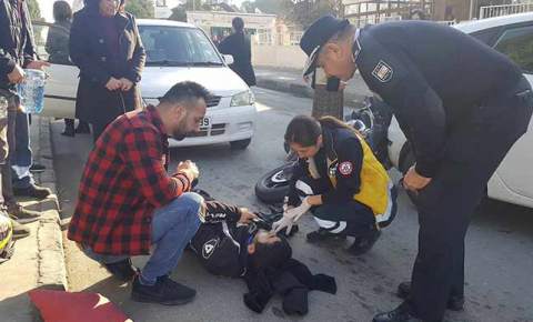 Motoru bir yere kendi bir yere savruldu