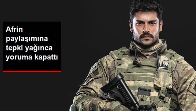 Burak Özçivit'in Asker Kamuflajlı Fotoğrafı Eleştiri Yağmuruna Tutuldu