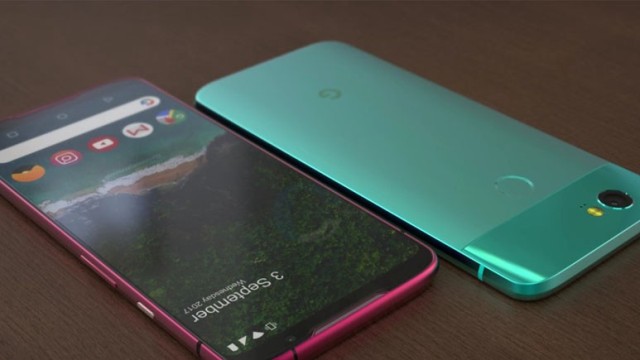Çerçevesiz Google Pixel 3 konsepti