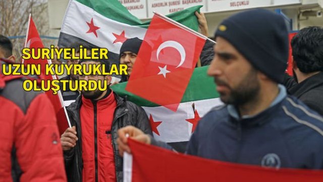 Suriyeli sığınmacılar gönüllü askerlik başvurusunda bulundu