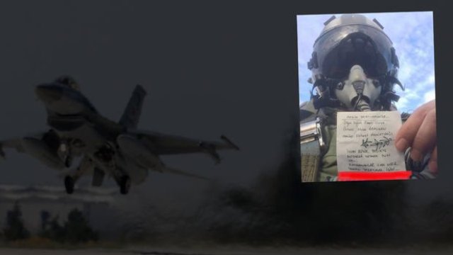 F-16 pilotundan Afrin şehitleri için duygulandıran not!