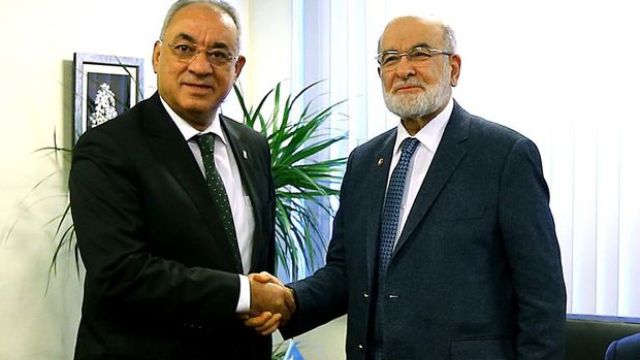 SP lideri Karamollaoğlu'ndan DSP'ye ziyaret