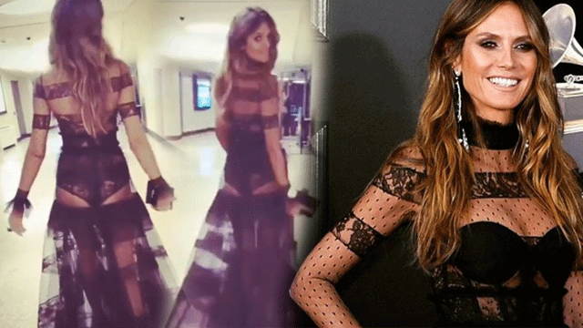 Transparan Heidi’den yatak pozu