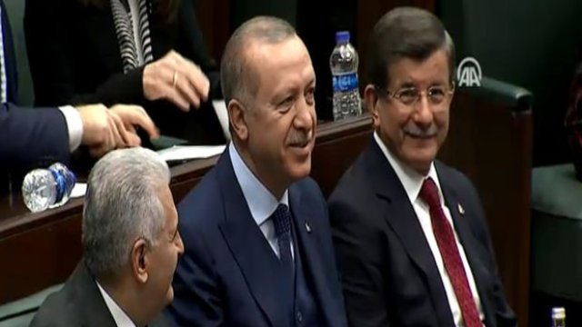 Erdoğan, Yıldırım ve Davutoğlu ile yan yana