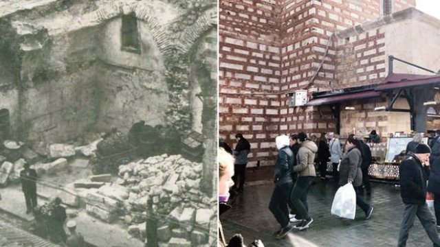 Mısır Çarşısı’na eklenen o dükkân 1945’te Eminönü Meydanı yapılırken yıkılmış