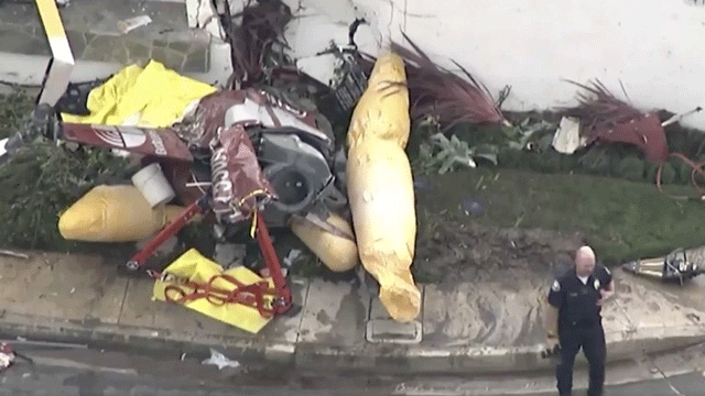 ABD’de helikopter eve düştü!