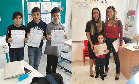 Öğrenciler karnelerini aldı…