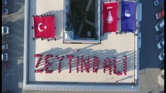 İBB Zabıtası'ndan Zeytin Dalı Harekatı'na koreografili destek