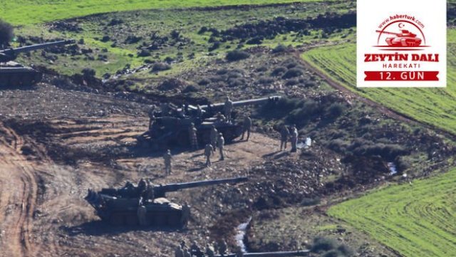 Afrin harekatında bugün 12. gün! Darmık Dağı bombalanıyor