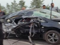 SON DAKİKA! Karşı şeride geçti, arabayı biçti