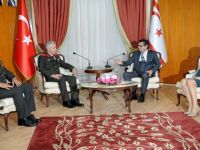 Başbakan Erhürman, GKK Komutanı Tuğgeneral Algan ve Volkan’ı kabul etti