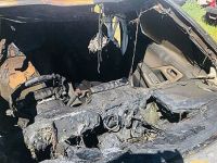 Bir anda alevlere teslim