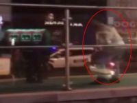 Sultangazi'de tramvay istasyonunda korku dolu anlar